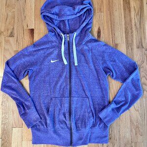 Nike Women's Marled Purple Cotton Zip-up Hoodie Size Small
